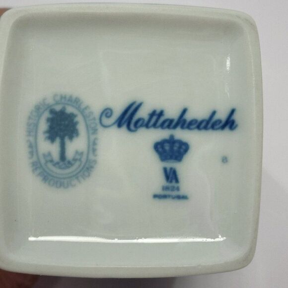 MOTTAHEDEH Charleston  Blue Pineapple 4.5" Cigarette Box & Lid Portugal - Picture 8 of 11